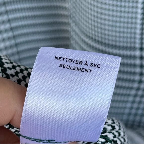 Lewit Houndstooth Deep Green and White Vneck Dress size 2 - Picture 11 of 14